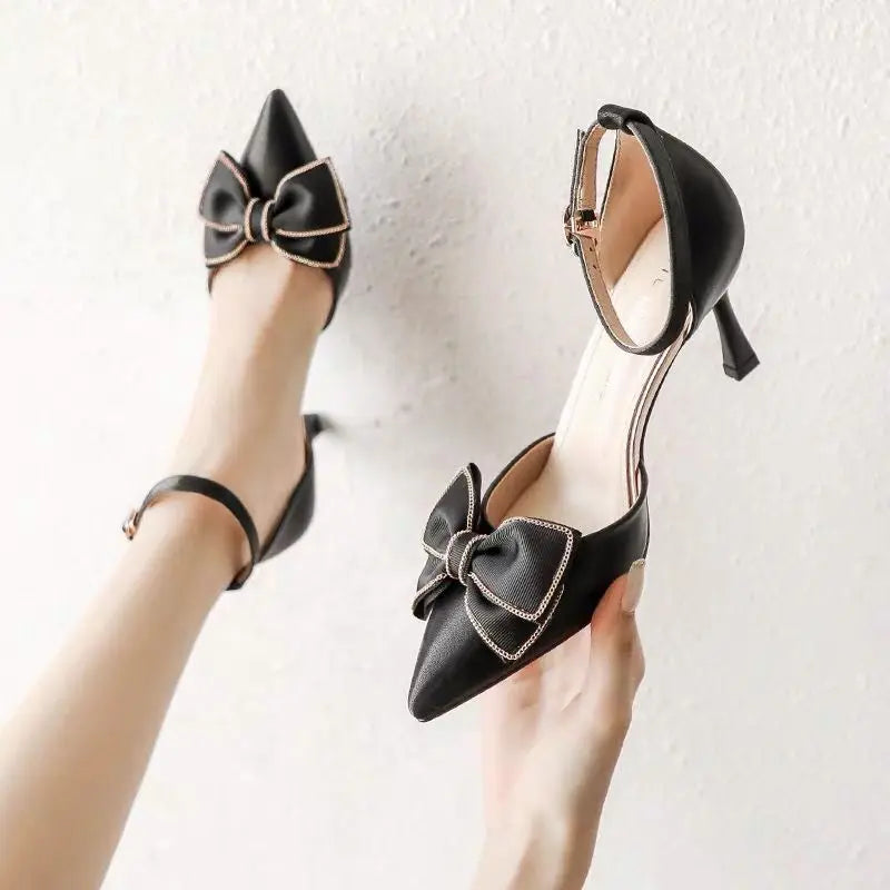 Medium Heel Pointed Toe Butterfly Stilettos Elegant