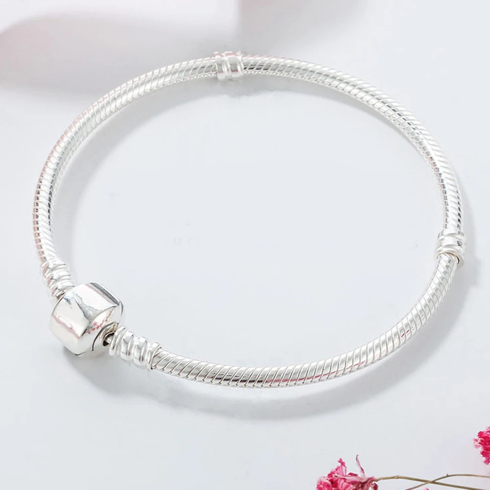 Silver Bracelet Snake Bone Chain