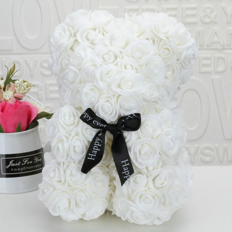 Romantic Valentine's Day Flower rose bear