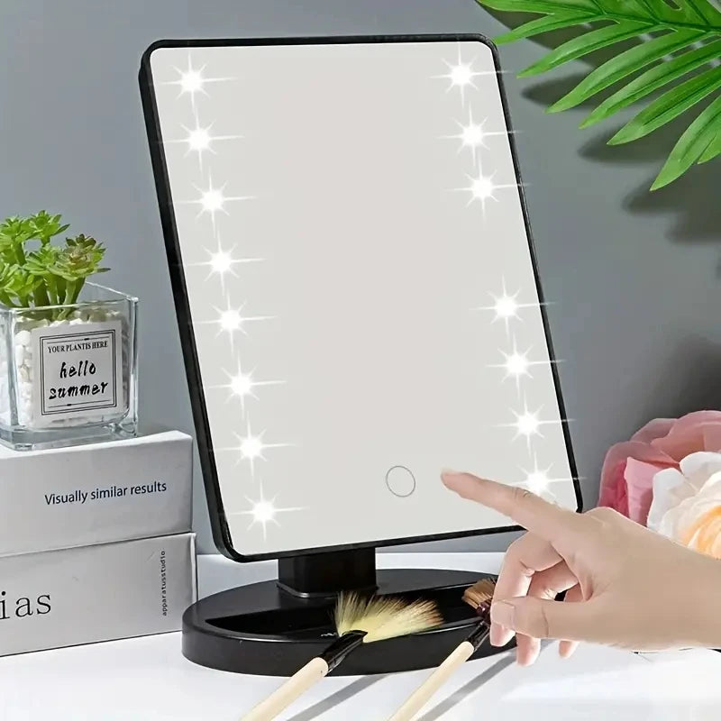 Square Lighted Makeup Mirror