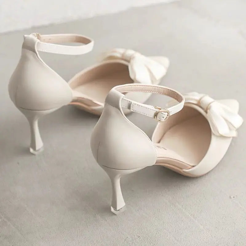 Medium Heel Pointed Toe Butterfly Stilettos Elegant