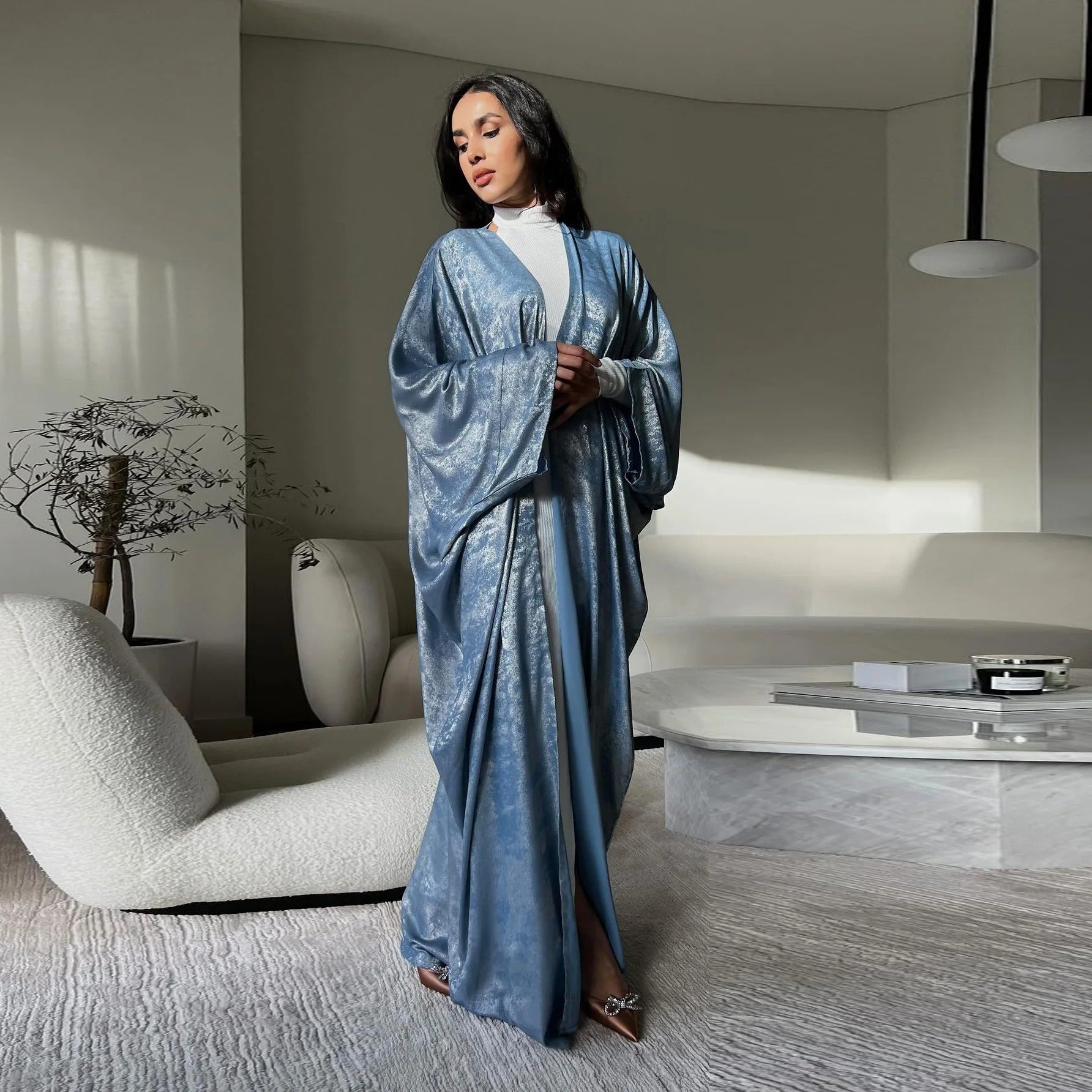 Open Sleeves Trend Long Abaya Robes