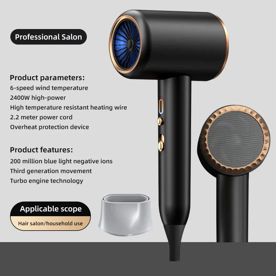 Professional Hair Dryer Hot Cold Wind Air Brush