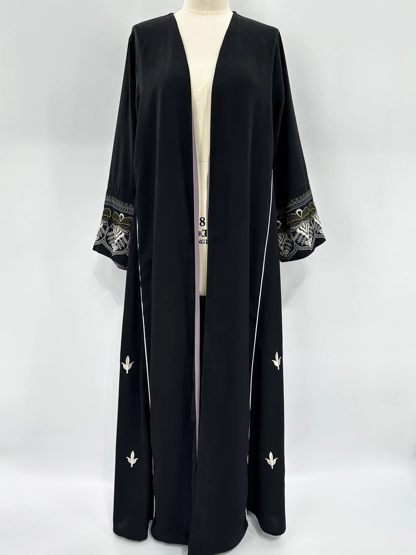 Cardigan Embroidery Open Abaya