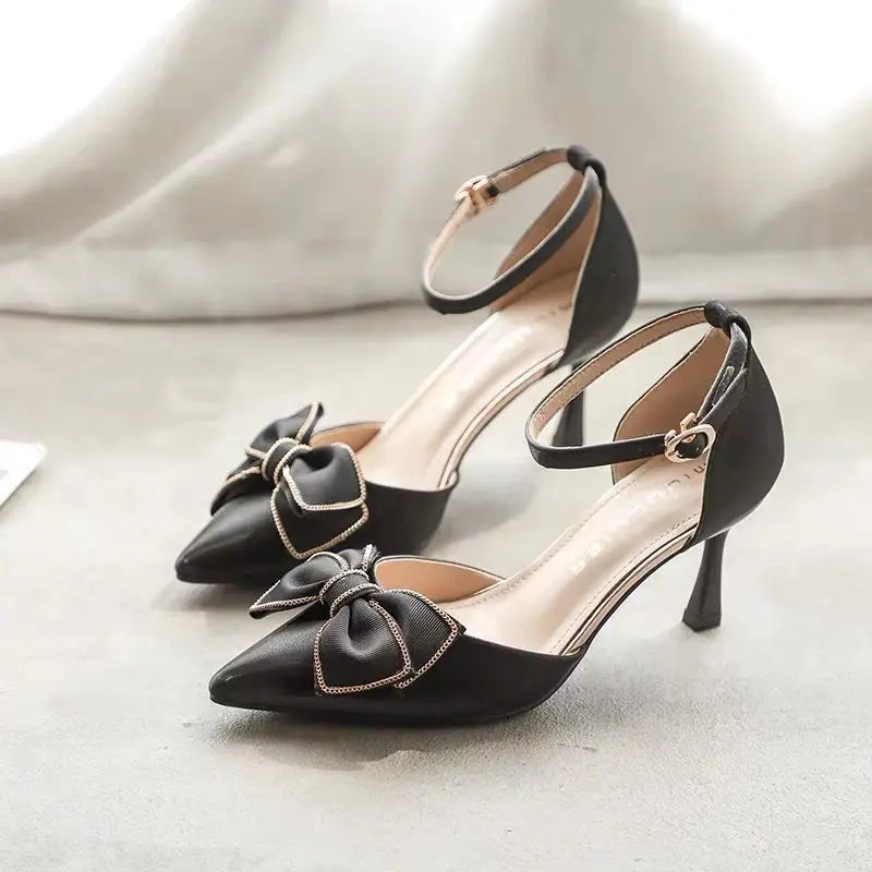 Medium Heel Pointed Toe Butterfly Stilettos Elegant