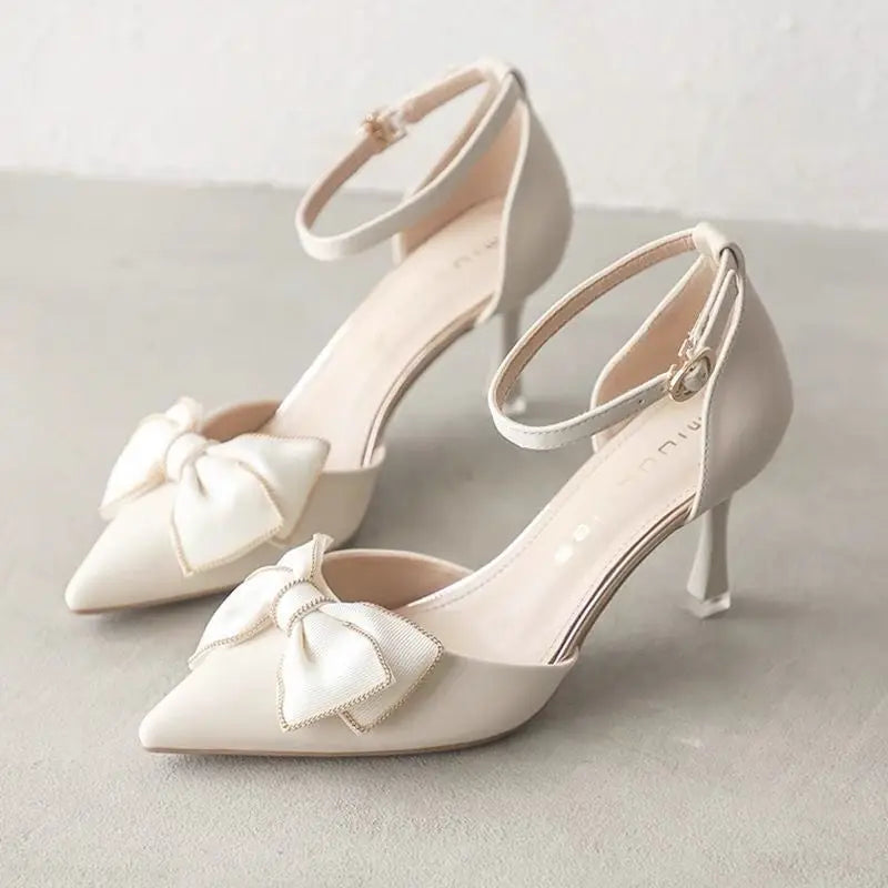 Medium Heel Pointed Toe Butterfly Stilettos Elegant