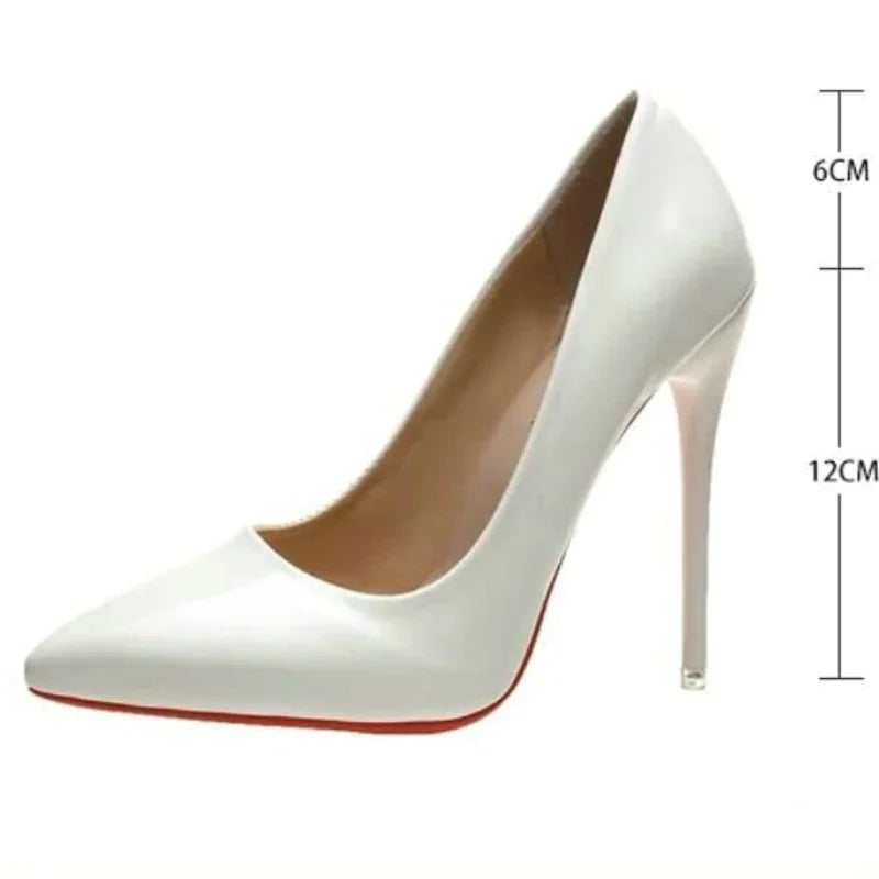 Women Shoes Red High Heels Pointed Toe 12cm Pumps