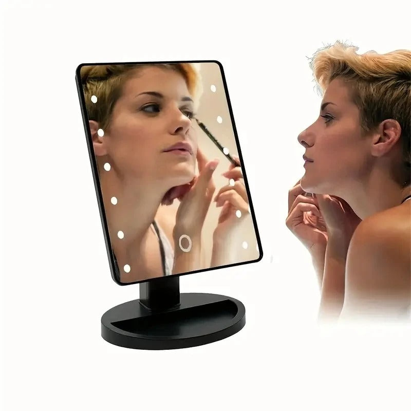 Square Lighted Makeup Mirror