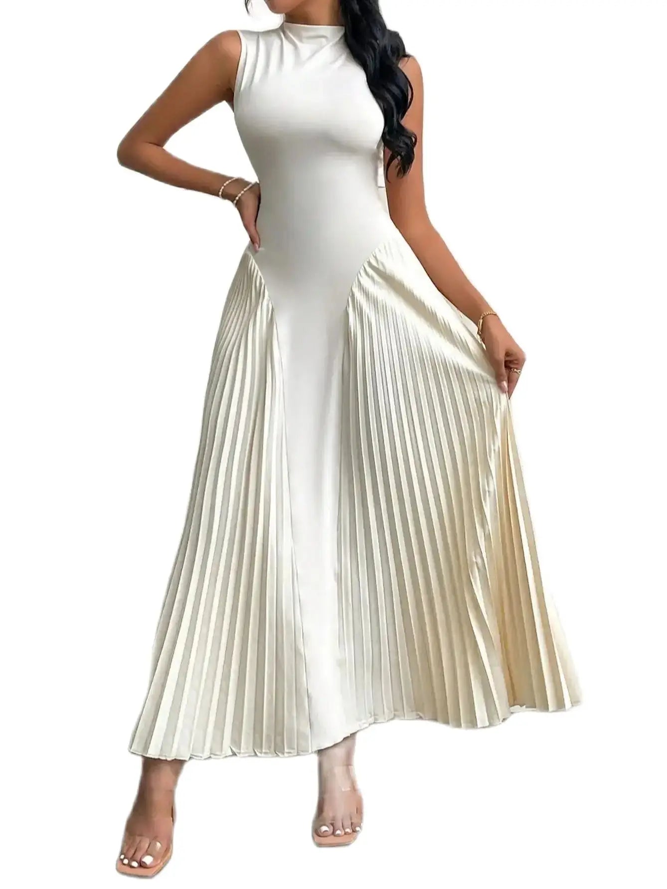 European and American Temperament Elegant Wind Waist Slimming Long Skirt