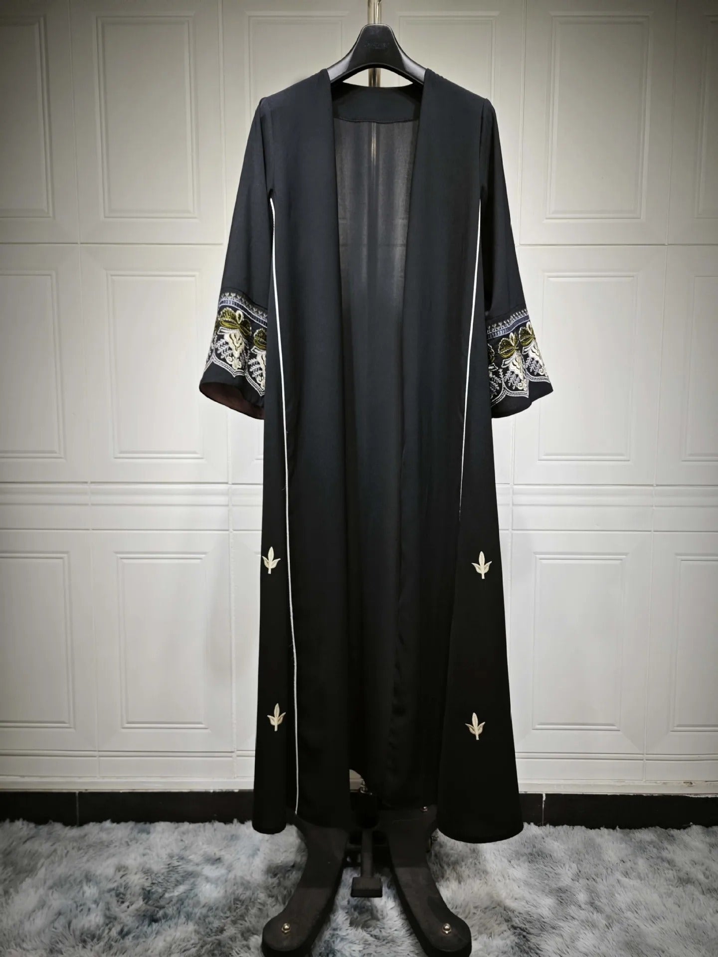 Cardigan Embroidery Open Abaya