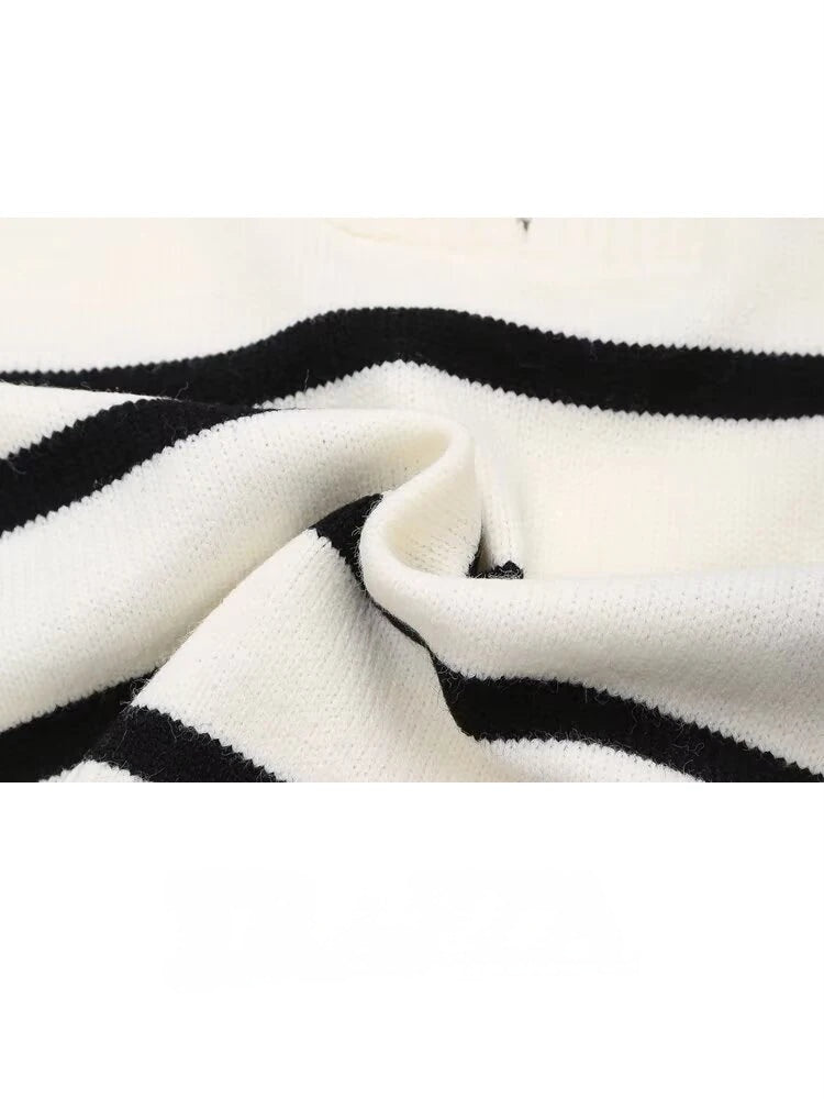 Premium Zipper Striped Sweater